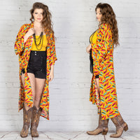 Load image into Gallery viewer, 6649 - Leaves Print Duster - Yellow
