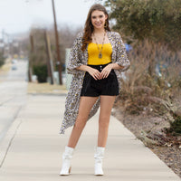 Load image into Gallery viewer, 6653 - Leopard Print Duster -Grey
