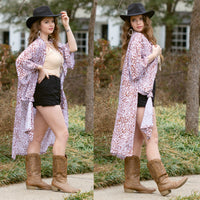 Load image into Gallery viewer, 6654 - Leopard Print Duster - Brown
