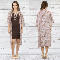 Load image into Gallery viewer, 6654 - Leopard Print Duster - Brown
