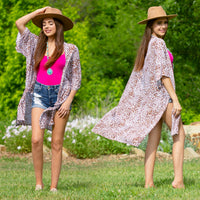 Load image into Gallery viewer, 6654 - Leopard Print Duster - Orange
