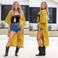 Load image into Gallery viewer, 6703 - Leopard Duster Yellow
