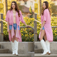 Load image into Gallery viewer, 6706 - Leopard Duster - Pink
