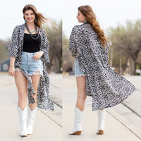 Load image into Gallery viewer, 6711 - Leopard Duster - Grey
