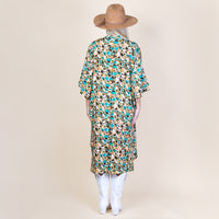 Load image into Gallery viewer, 6712 - Geometric Print Duster - Green
