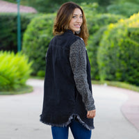 Load image into Gallery viewer, 10644 - Denim Shacket with Sequin and Pockets
