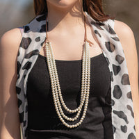 Load image into Gallery viewer, 71716 - Layered Beaded Necklace - Pearl

