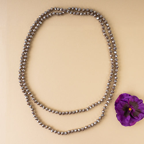 72028 - 19 - Beaded Necklace - Grey