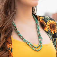 Load image into Gallery viewer, 72028 - 7 - Beaded Necklace - TQ Brown
