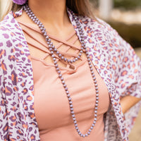 Load image into Gallery viewer, 72028-9 - Beaded Necklace - Purple &amp; Brown
