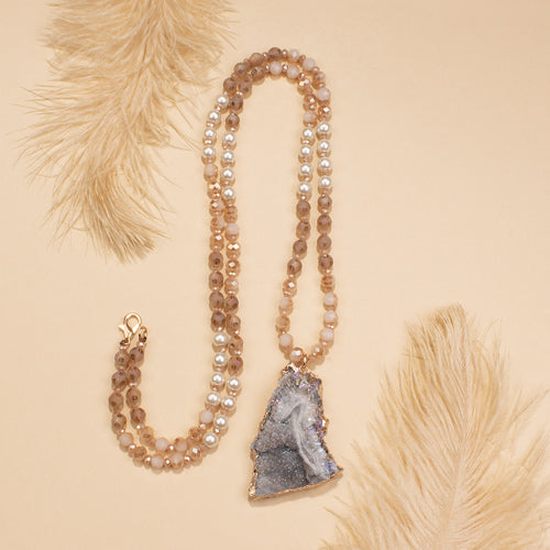 72115 - Stone Necklace - Fashion Jewelry Wholesale