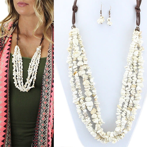 72305 - Turquoise Necklace - Fashion Jewelry Wholesale