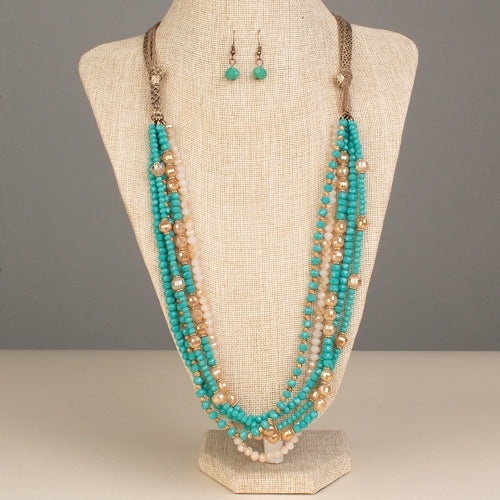 72490 - Snake Skin Necklace - Turquoise