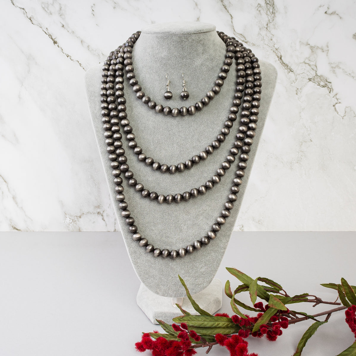 72589 - Western Necklace - Silver - Fashion Jewelry Wholesale