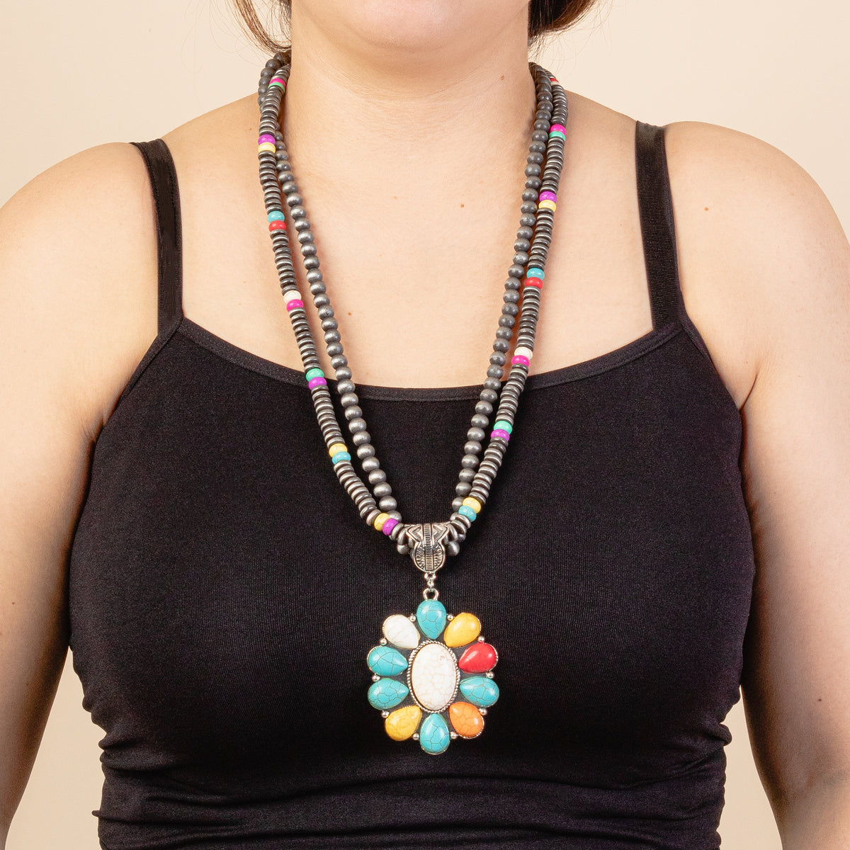 72733 - Squash Blossom Necklace - Multi