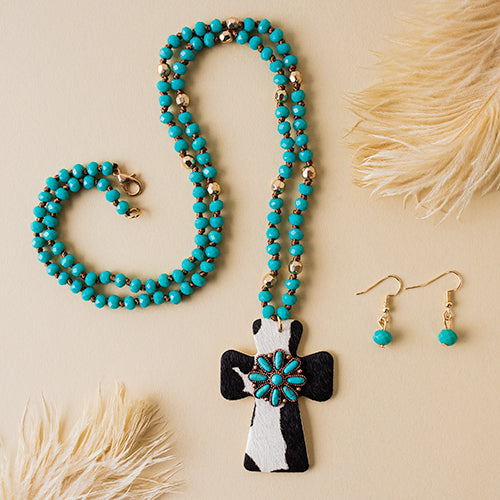 72787 - Turquoise Cross Necklace