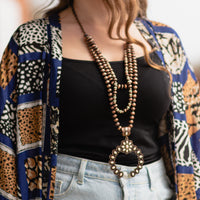 Load image into Gallery viewer, 72885 - Squash Blossom Necklace - Ivory &amp; Copper
