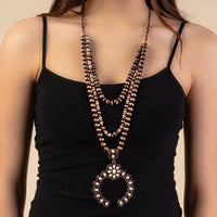 Load image into Gallery viewer, 72885 - Squash Blossom Necklace - Ivory &amp; Copper
