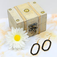 Load image into Gallery viewer, 734006 - Crystal Beaded Earrings - Black
