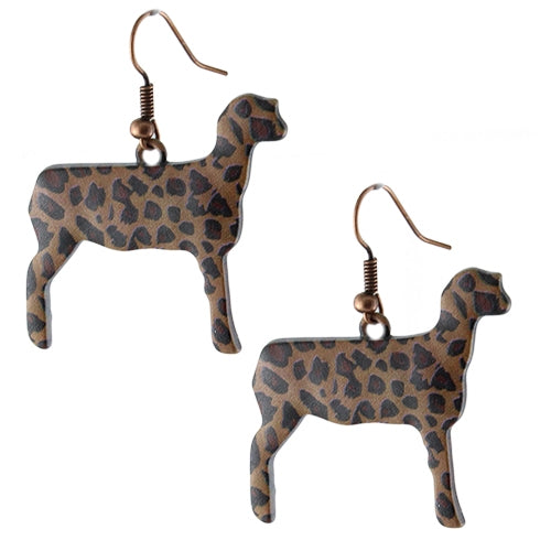 Leopard Sheep Earrings