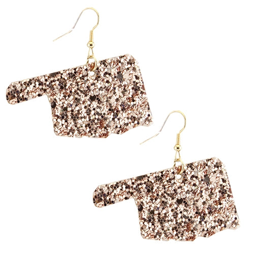 Oklahoma Glitter Earrings - Fashion Jewelry Wholesale