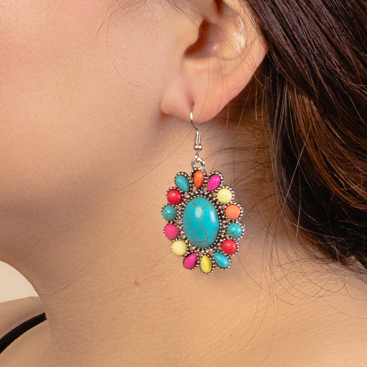 73488 - Turquoise Earrings - Multi