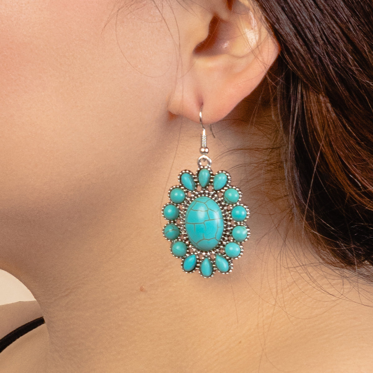 73488 - Turquoise Earrings - Turquoise & Silver