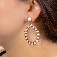 Load image into Gallery viewer, 73618 - Squash Blossom Earrings - Ivory &amp; Copper
