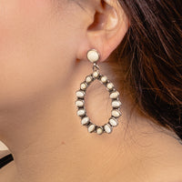 Load image into Gallery viewer, 73618 - Squash Blossom Earrings - Ivory &amp; Silver
