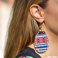 Load image into Gallery viewer, 10536 - Aztec Half Sleeve Top with Sequin
