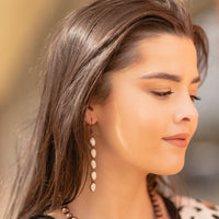 Load image into Gallery viewer, 73819 - Turquoise Earrings - Ivory &amp; Copper
