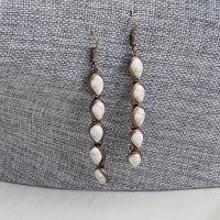 Load image into Gallery viewer, 73819 - Turquoise Earrings - Ivory &amp; Copper
