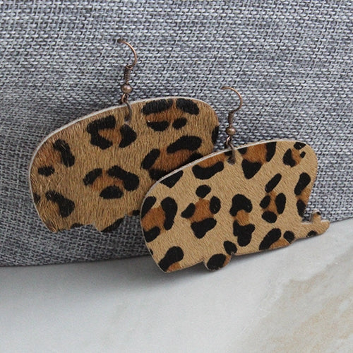 73822 - Happy Camper Earrings - Dark Leopard