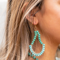 Load image into Gallery viewer, 73883 - Crystal Earrings - Turquoise
