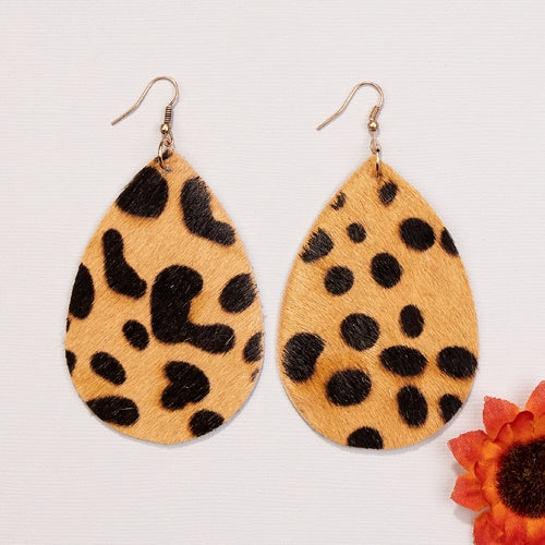 73992 - Cheetah Print Earrings - Fashion Jewelry Wholesale