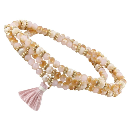 74522 - Crystal Tassel Bracelet - Fashion Jewelry Wholesale