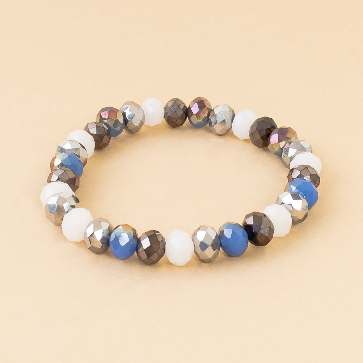 74604-43 - Crystal Bracelet - Black, White, & Blue