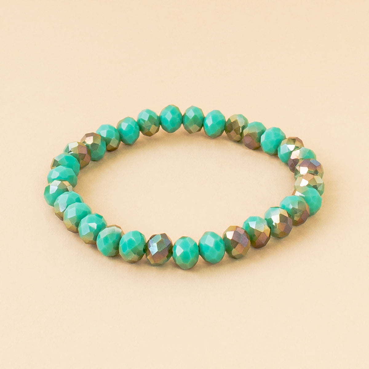 74604 - 7 - Crystal Bracelet  - Turquoise & Brown