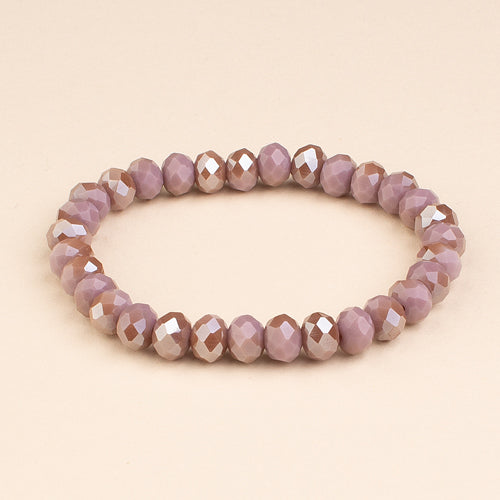 74604 - 9 - Crystal Bracelet - Purple & Champagne
