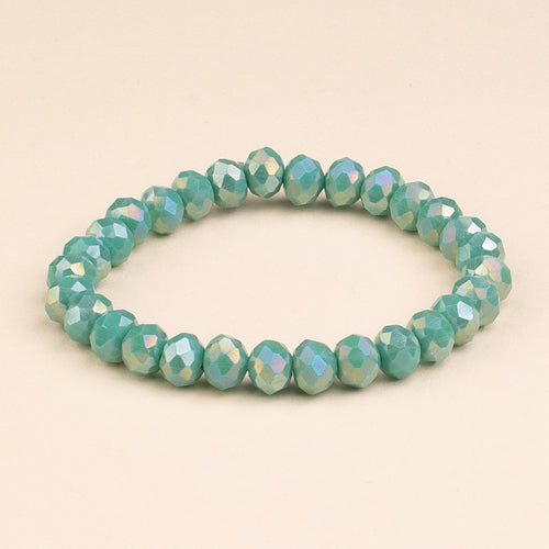 74604-17 - Crystal Bracelet - Turquoise Jade AB