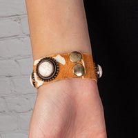 Load image into Gallery viewer, 74753 - Squash Blossom Cuff Bracelet - Ivory

