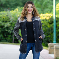 Load image into Gallery viewer, 10644 - Denim Shacket with Sequin and Pockets
