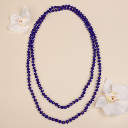 72028-3 - Beaded Necklace - Royal Blue