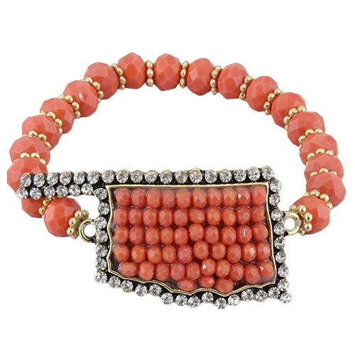 74518 - Crystal Oklahoma Bracelet - Fashion Jewelry Wholesale