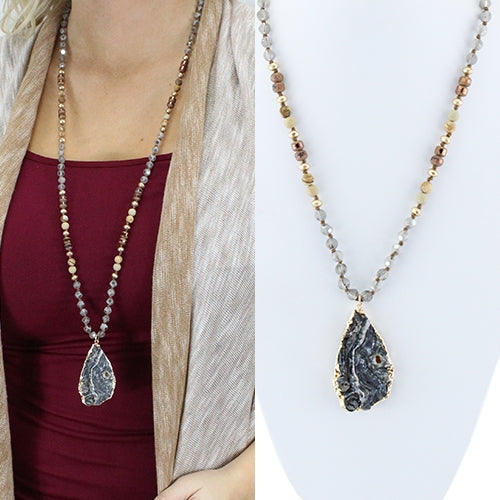 72038 - Stone Necklace - Fashion Jewelry Wholesale