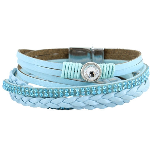 4106 - Crystal Layered Bracelet - Turquoise