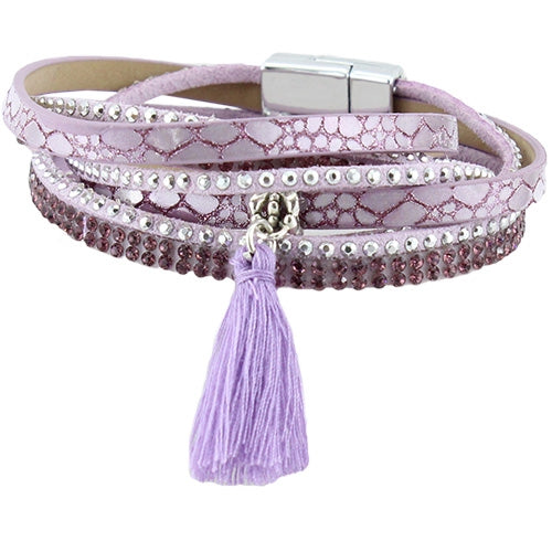 4107 - Tassel Layered Bracelet - Lavender