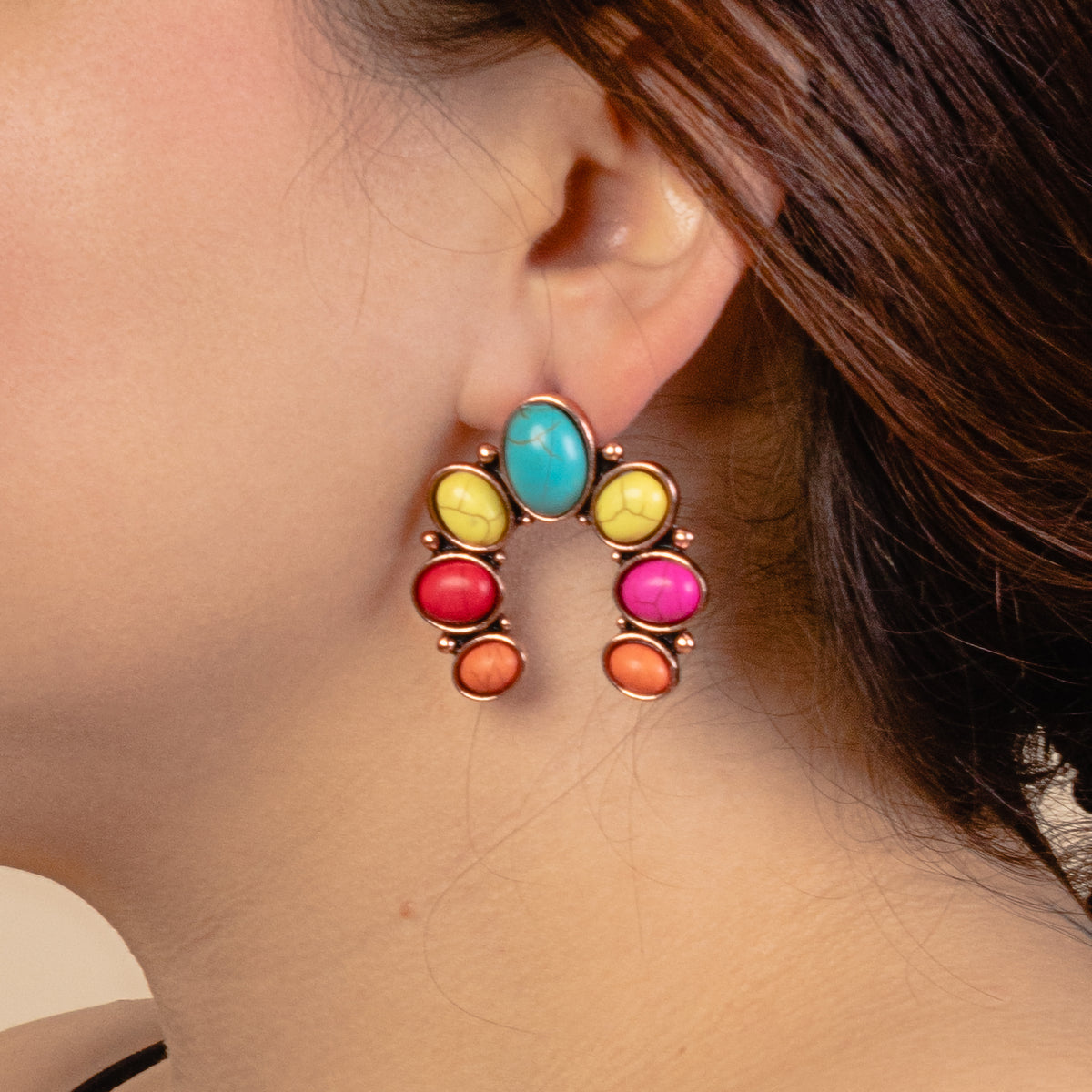 93009 - Squash Blossom Earrings - Multi