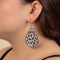 Load image into Gallery viewer, 93034 - Leopard Glitter Earrings - Leopard
