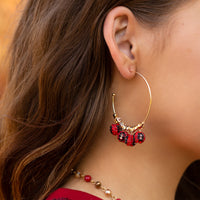 Load image into Gallery viewer, 10717 - Sequin Half Sleeve Top - Burgundy
